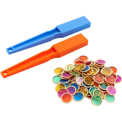 Set 2 baghete magnetice si jetoane pentru experimentare magnetism - imagine 6